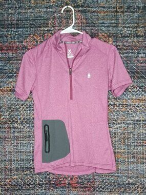 Little Donkey Andy womens heathered magenta 1/2 zip hiking shirt S NWOT